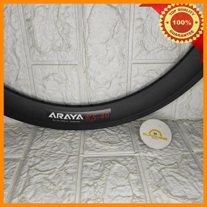 [LSS] RIMS VELG 20 PLUS 451 ARAYA KS40 20X1 3/8 4CM BRAKE LINE 32H 36H BLACK