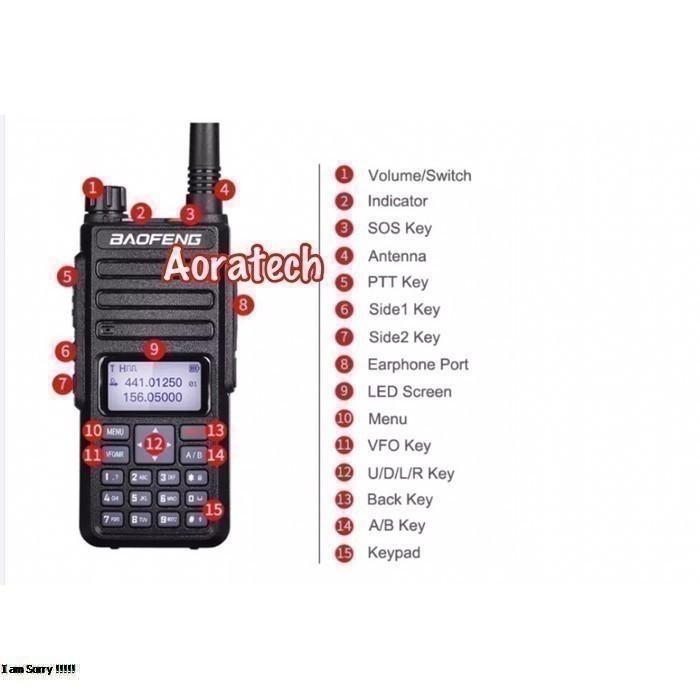 Ht Dmr Digital Radio / Analog Dual Band 5 Watt Ht Dm-1801 Dm1801 Original Dan Terpercaya