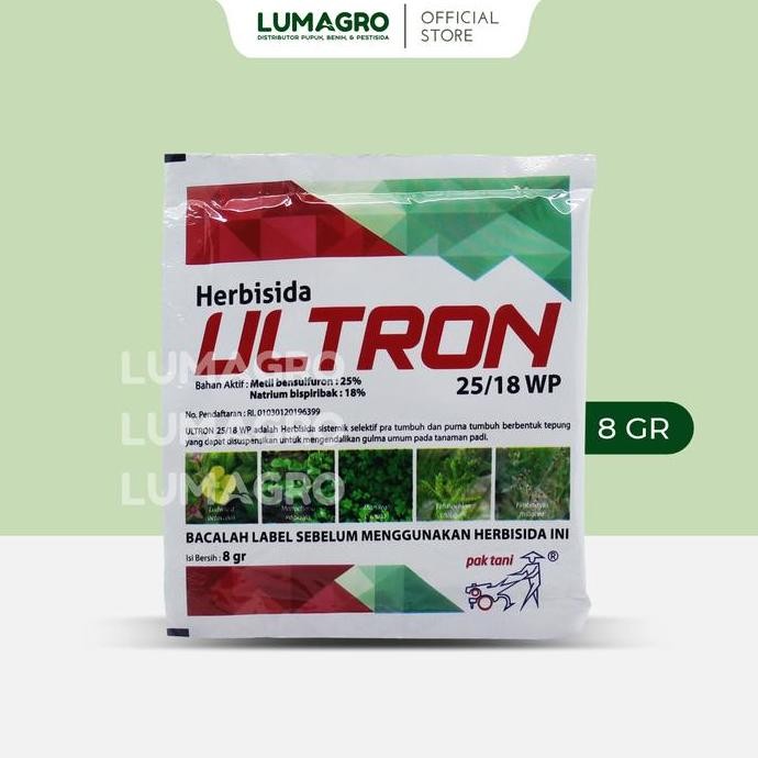 

Terlaris Herbisida Ultron 8Gr Metil Bensulfuron Natrium Bispiribak Pengendali Gulma Padi 8 Gram
