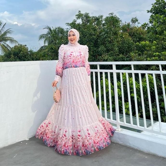 Laura Dress Hijab Ceruti Premium Gamis Wanita Mewah
