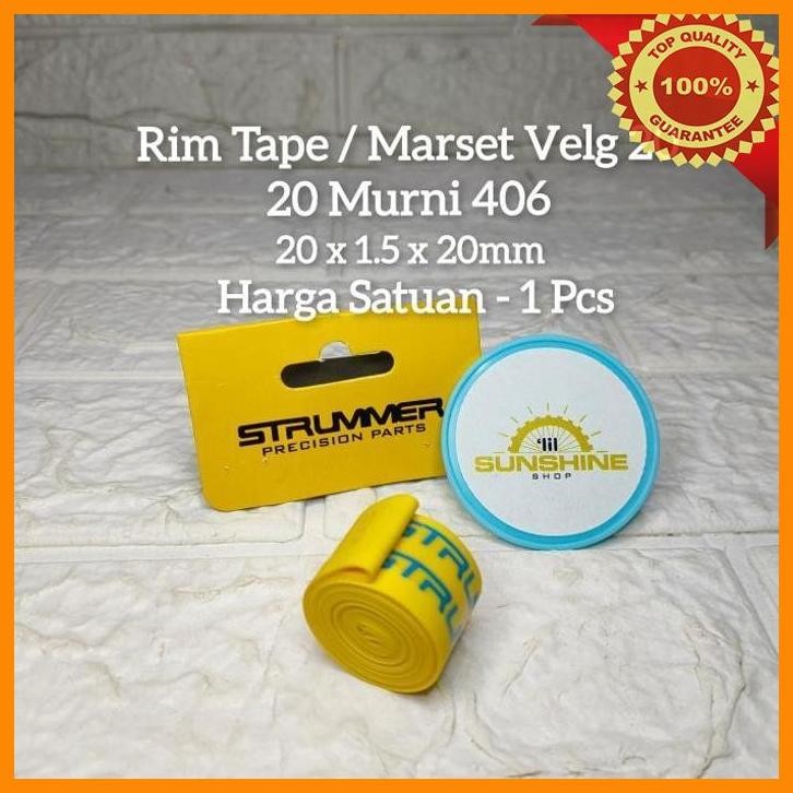 [LSS] RIM TAPE MARSET VELG SEPEDA 20 MURNI 406 STRUMMER RIMTAPE 20X1.5X20MM