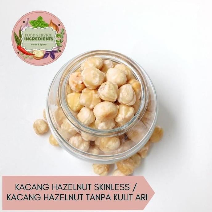 

Ready oke] Kacang hazelnut skinless 100gr / kacang hazelnut tanpa kulit ari