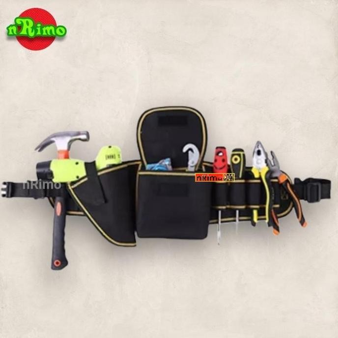 Tas Pinggang Perkakas Toolkit Tempat Bor Listrik Obeng Waist Tool Bag TERMURAH