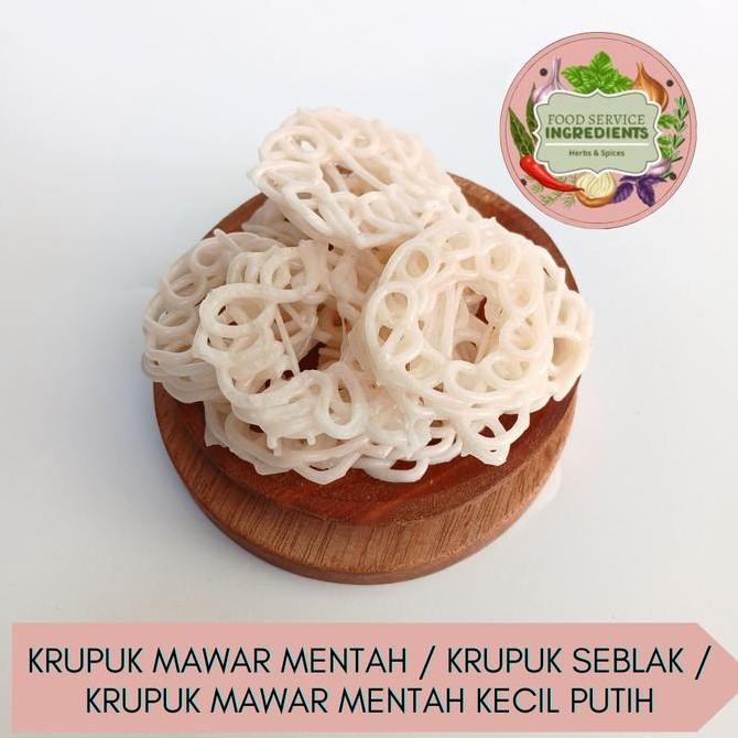 

Ready oke] Krupuk mawar mentah 500gr / krupuk seblak / krupuk mawar mentah kecil putih