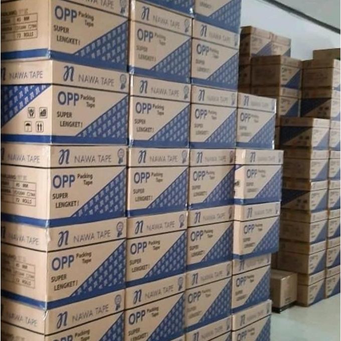 

LAKBAN BENING COKLAT 2 INCH 45 MM NAWA TAPE SETARA DAIMARU JAKARTA