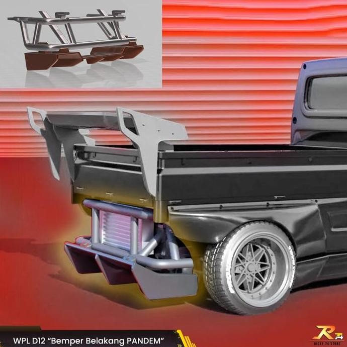 Spesial Wpl D12 Bemper Belakang Pandem Body Kit Set - Rc Drift Car 3D Print