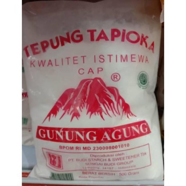 

Terlaris Tepung Tapioka Tepung Kanji Tepung Singkong Gunung Agung 500 Gram