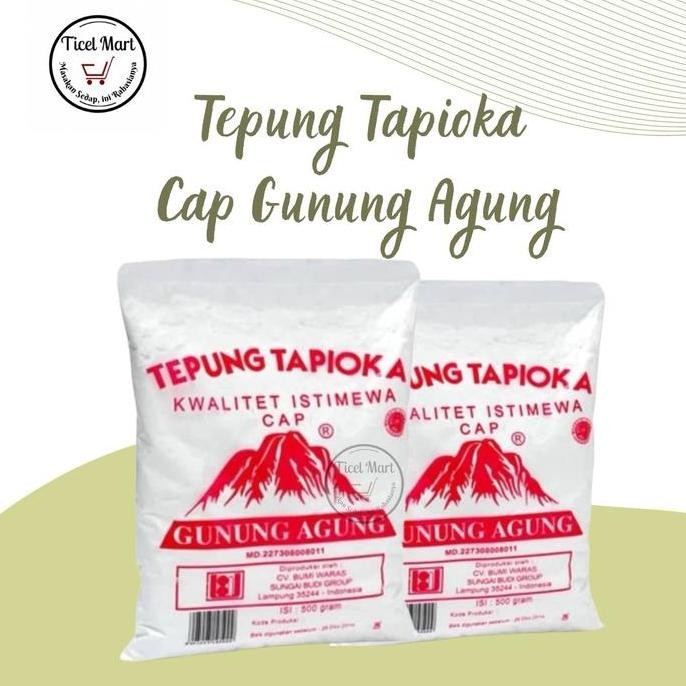 

Terlaris Tepung Tapioka 500Gr - Tepung Kanji Aci Sampeu Sari Pati Singkong - Gunung Agung