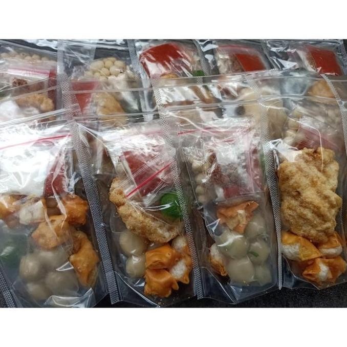

paket bundling 11 bks baso aci garut abah aceng Instan Pedas Kuah Tetelan Cireng isi