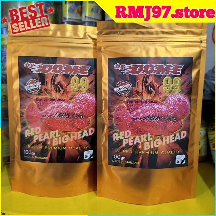 Terlaris Dome 99 100Gr Size S Makanan Ikan Louhan Pelet Ikan Louhan Pakan Ikan