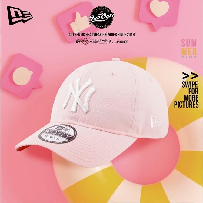Grosir [Original] New York Yankees Baby Pink Unstructured 940 | Topi New Era