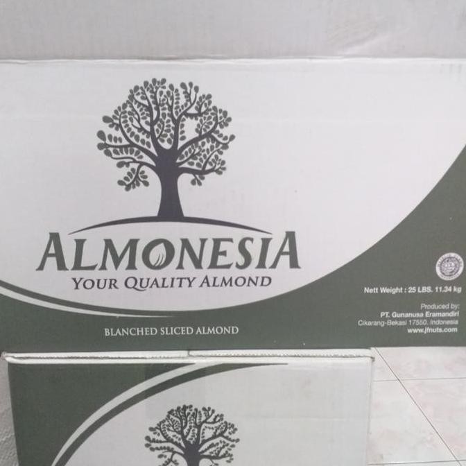 

kacang almond slice per 100gr almonesia HALAL MUI