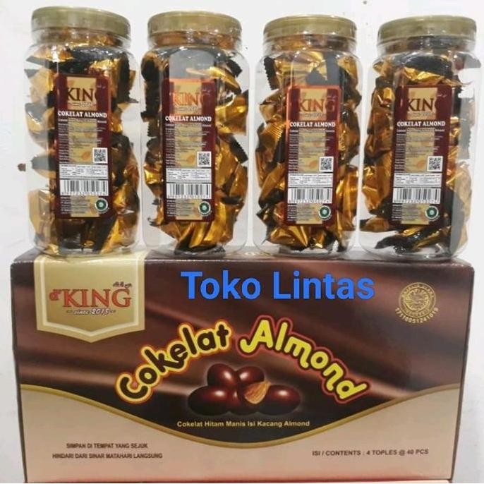 

Cokelat Kacang Almond d'King 1 dus isi 4 Toples