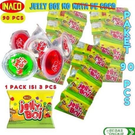 

ISI 90 PCS INACO JELLY BOI (30 BUNGKUS) 3'S (ISI 90 PCS) ( 30 PACK x 3 PCS ) PACK KANTONG PLASTIK Rendah gula Fruity TANPA natacoco Food Jeli