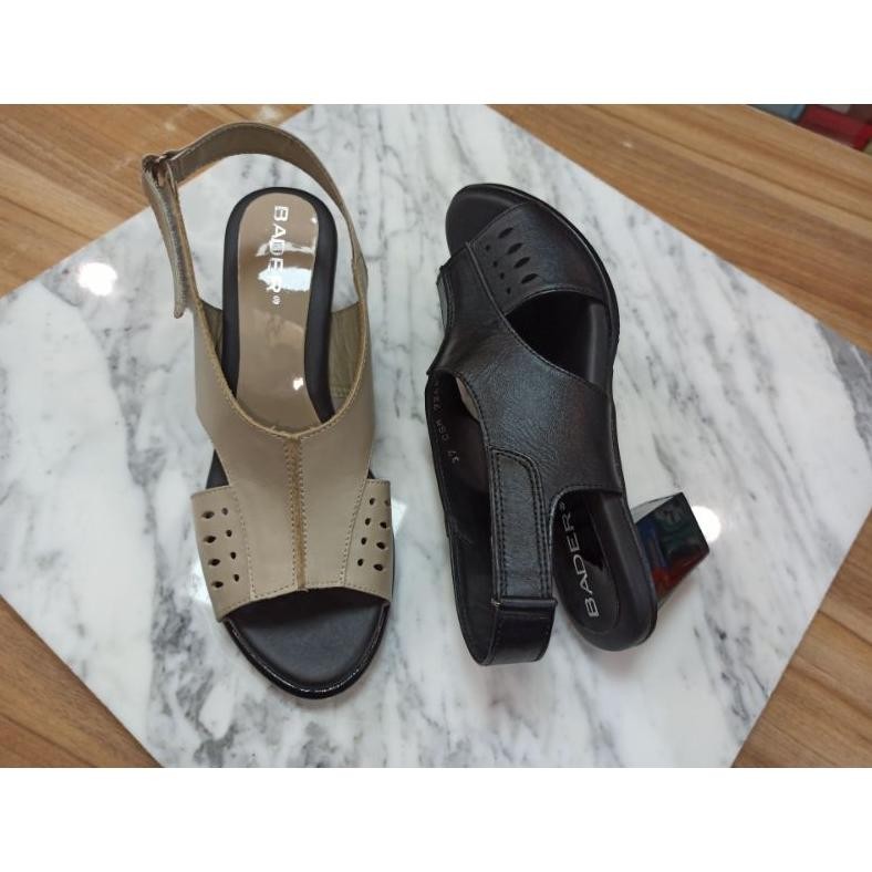 BADER Sepatu Sandal Wanita Sampai Size 42 Kulit Aslii