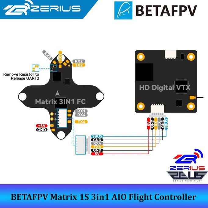 Murah Betafpv Matrix 1S 3In1 Aio Flight Controller For Digital Micro Whoop