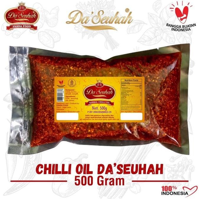 

SAMBAL CHILLI OIL 500g daseuhah by FAHDA FOOD