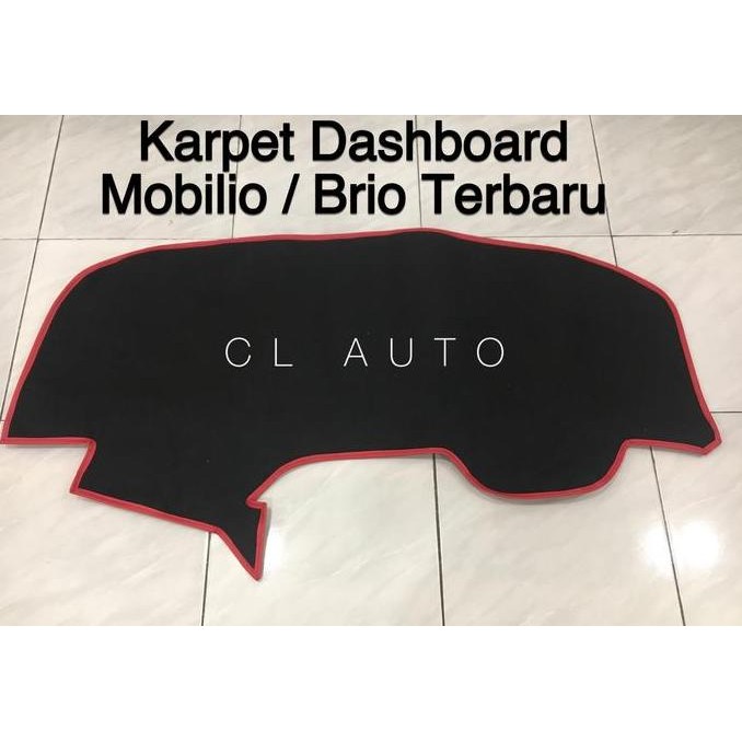 NEW KARPET COVER ALAS DASHBOARD MOBILIO / BRIO TERBARU BAHAN BELUDRU HITAM