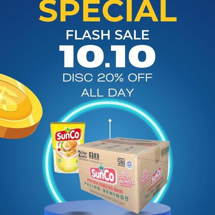 

ABN 10.10 - MINYAK SUNCO KEMASAN 2 LITER ISI 4 POUCH