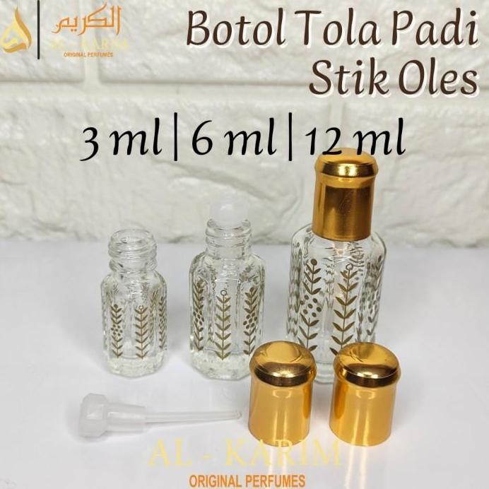 

Terlaris [1 Lusin] Botol Tola Padi 6Ml Stik Oles Batik Motif Parfum Arab
