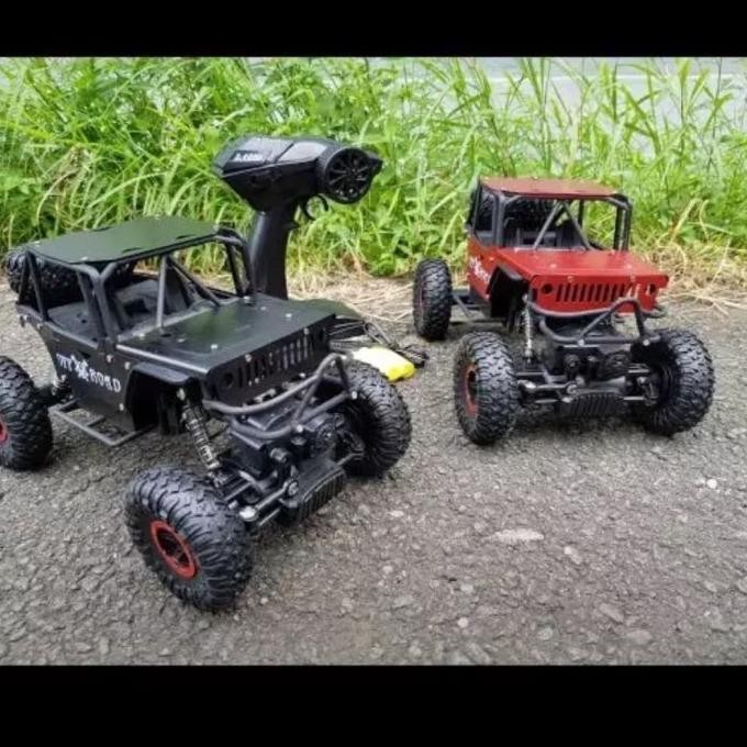 Miliki Rc Car Jeep Army Bahan Metal Alloy Besi 4Wd 2.4Ghz 4X4 Rc Diecast Jeep