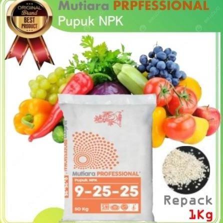 

Terlaris Pupuk Npk Mutiara Professional 9 25 25 Repak 1 Kg