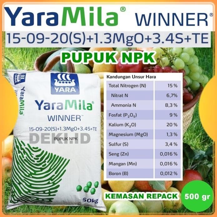 

Terlaris Pupuk Npk Winner Yaramila 15 09 20 S Plus Mgo Sulfur Boron Te Repack