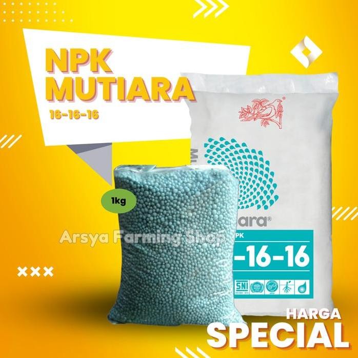 

Terlaris Pupuk Npk Mutiara 16 16 16 Kemasan 1000 Gram