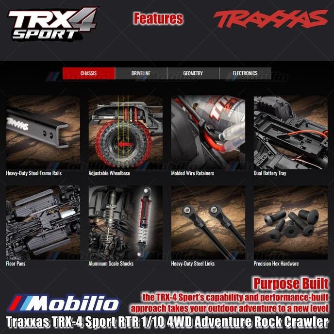 Terjangkau Traxxas Trx4 Trx-4 Sport Rtr 1/10 4Wd Rc Adventure Rock Crawler Truck