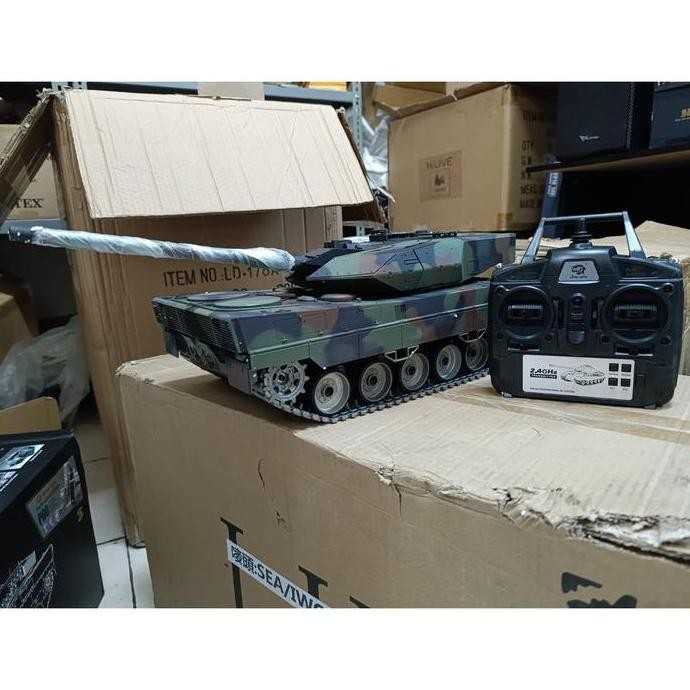 Terjangkau Henglong Rc German Leopard 2A6 Tank 1/16 Remote Control 2.4Ghz