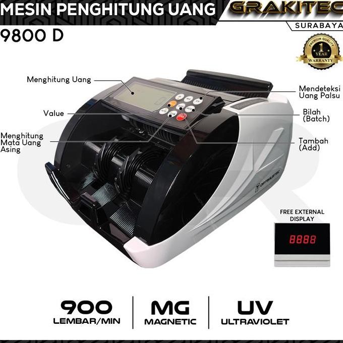 

Mesin Penghitung Uang 9800D - Alat Hitung Uang MoneyCounter