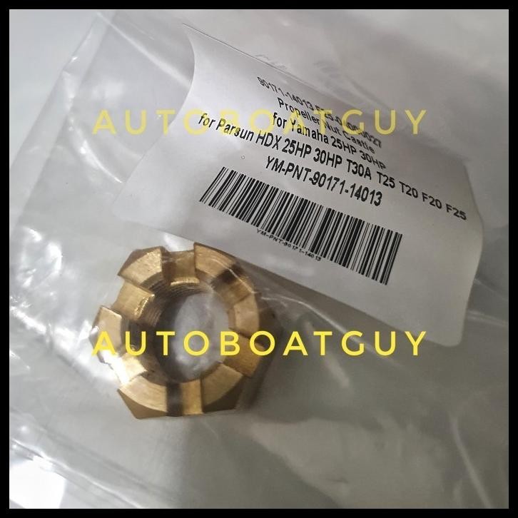 MUR / NUT CASTLE PROPELLER YAMAHA 25 HP / PK (COCOK KE HANGKAI PARSUN)