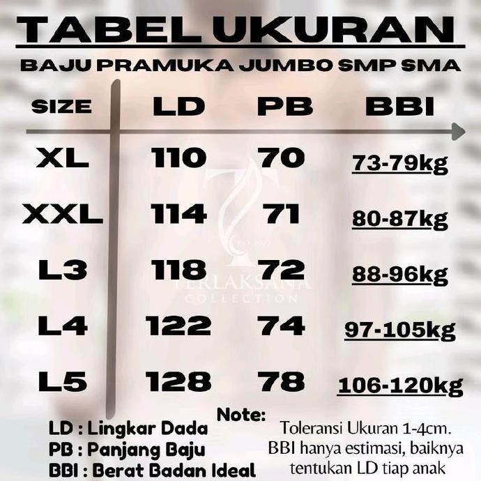 Baju Pramuka Jumbo Smp Sma Seragam Pramuka Twist Pendek New Stok