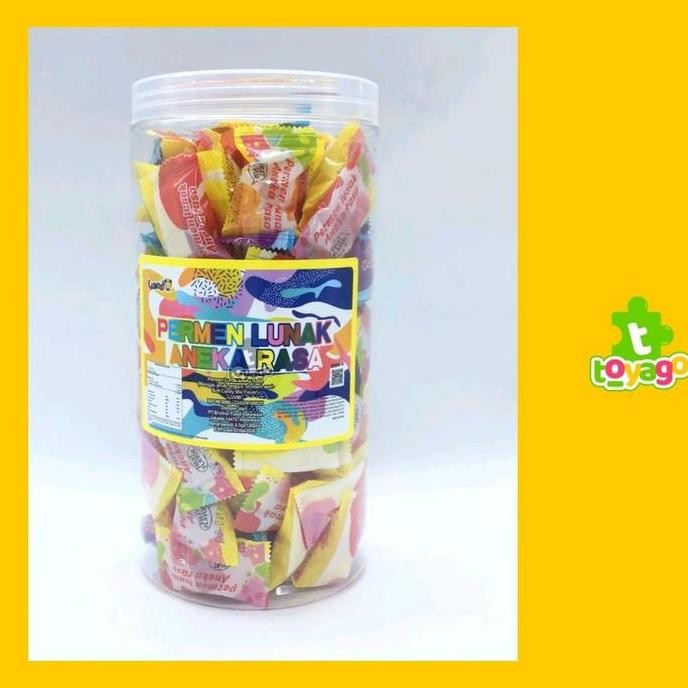 

Permen Lunak Rasa Buah Toples Isi 120 Pcs Grosir (lunak rasa buah toples toyago toys) Candy