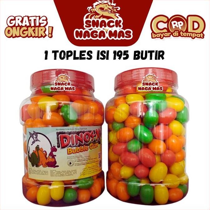 

BUBBLE GUM DINOS X [1 TOPLES ISI 195 BUTIR]