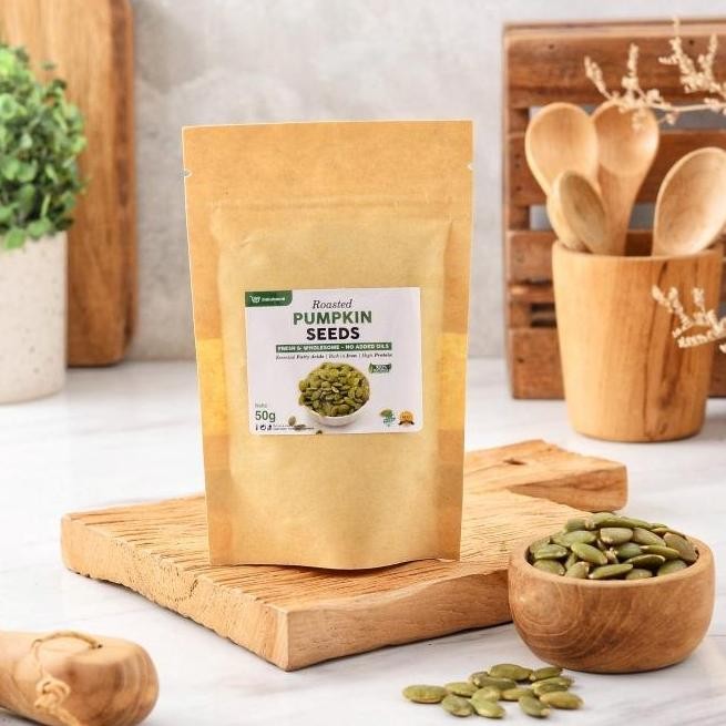 

Organic Roasted Pumpkin Seed Seeds Premium Biji Labu Panggang Organik