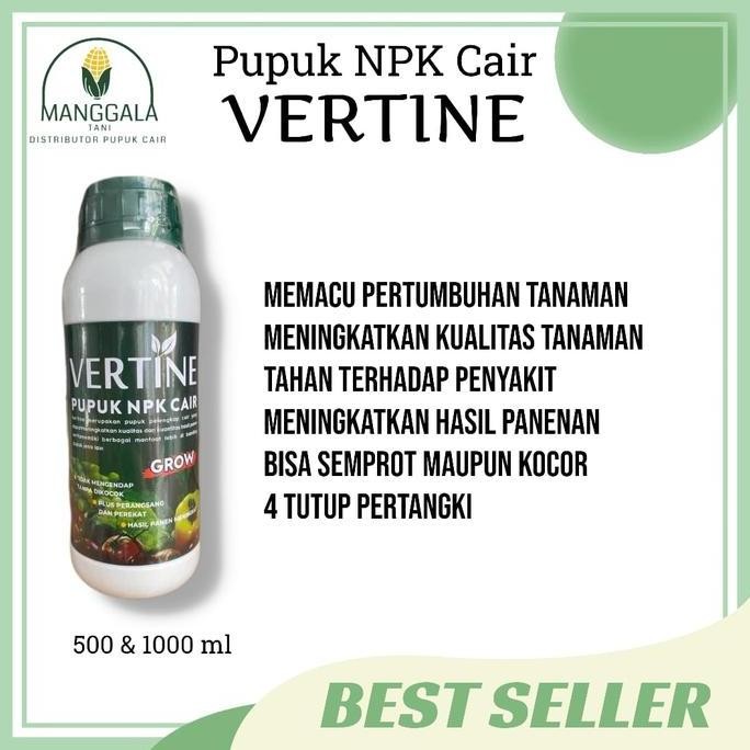 

Terlaris Pupuk Npk Cair Verti Vertine Grow Masa Pertumbuhan Tanaman 500 Ml