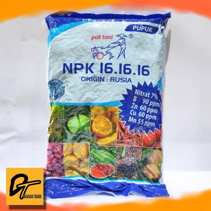 

Terlaris Pupuk Npk Pak Tani 16-16-16 (Penyubur Buah, Bunga, & Daun) 1 Kg