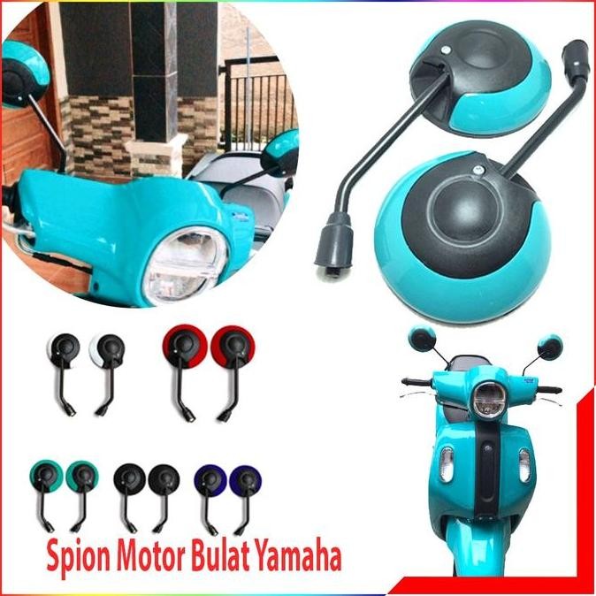 Promo Spion Motor Bulat Yamaha Fazzio Fino - Kaca Spion Motor Yamaha Model Bulat COD