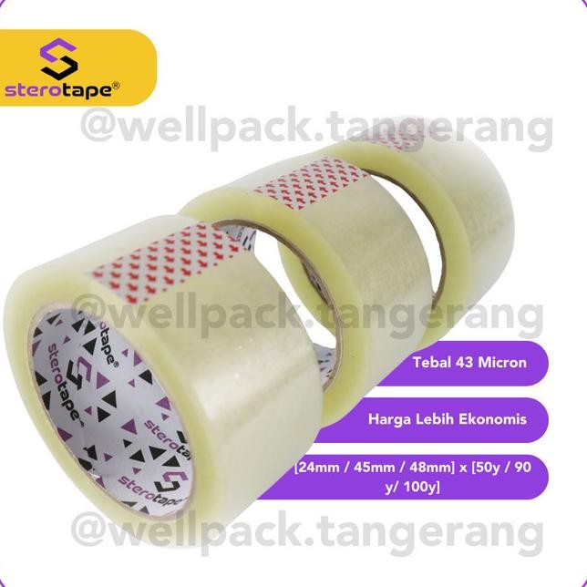 

1 Lop Ii 6 Roll Laban Bening Colat Terotape 45Mm 90Y 100Y