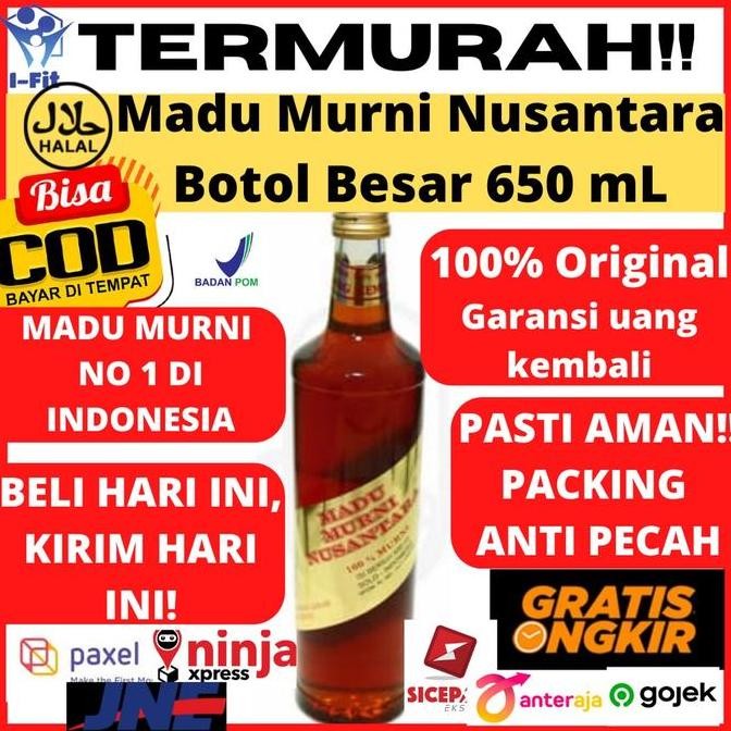 

Madu Murni NUSANTARA 650 mL Besar ORIGINAL 100% HALAL