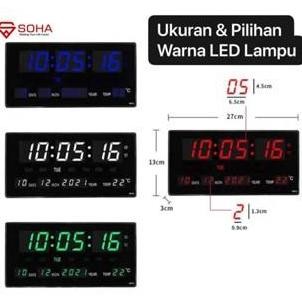 

Jam Digital LED Clock Bisa Gantung Dinding & Meja JD-2613 Ada Kalender Alarm Weker Smart Watch Tampilan Jelas Dan Simple Design JS88