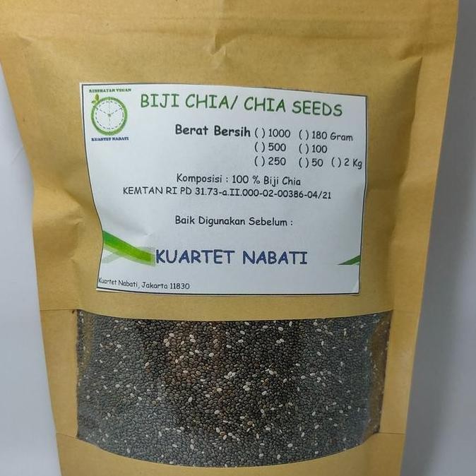 

500gr Organic Black Chia Seeds - Chia Seeds Hitam Organik - USDA Certified Organic Seed Bahan