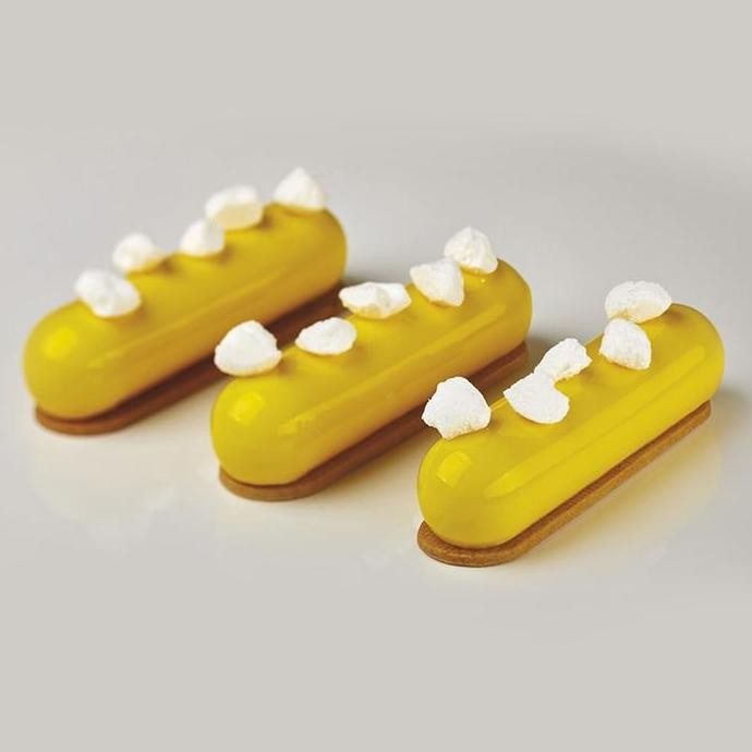 Miliki Pavoni Rectangular Confy Silicone Mold/ Eclair Cylinders Mold