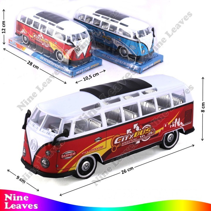 Mainan Mobil VW Combi Friction City Bus