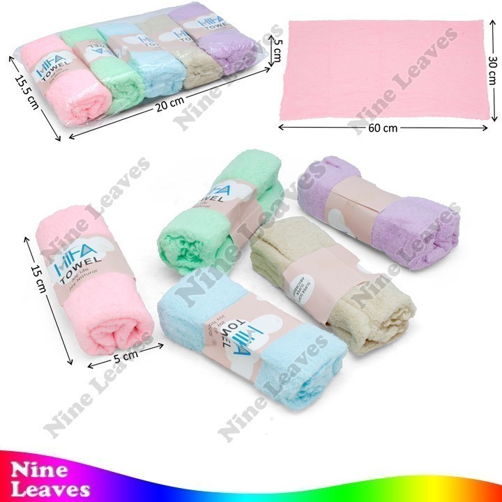 [Grosir 5 Pcs] Handuk Polos Hifa Towel