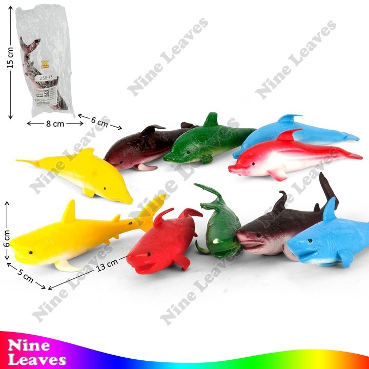 Mainan Animal Satuan Karet Ikan Laut Toy Miniatur Binatang Hewan