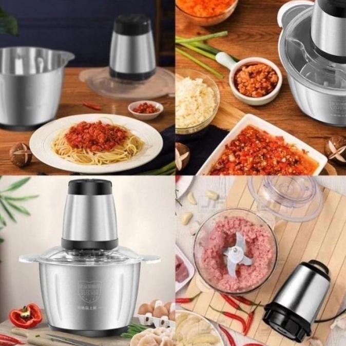 Miliki Gilingan Daging Listrik Serbaguna Stainless 2 Liter Gsf