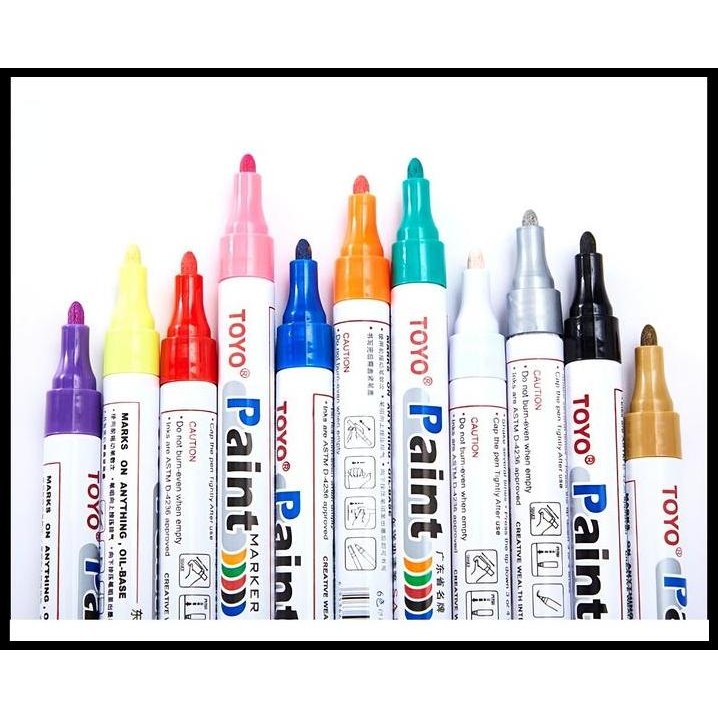 

COD Spidol Ban Toyo Paint Spidol Ban Motor Mobil Permanent Anti Luntur Anti Air Warna Lengkap Car Kendaraan