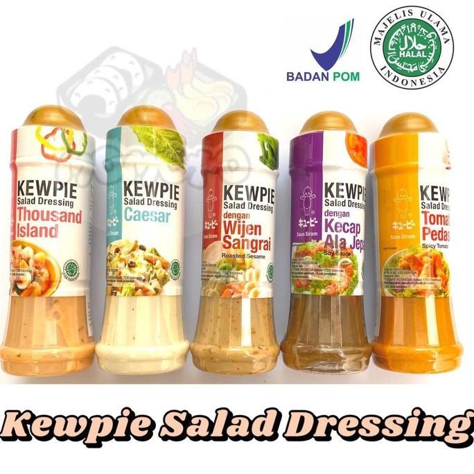 

Diskon! Kewpie Salad Dressing Saus Siram 200 Ml Wijen Sangrai Caesar Thousand Island Soy Sauce Spicy Tomato